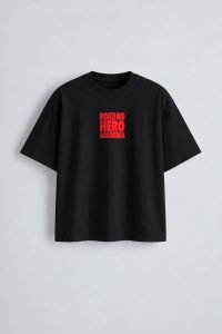Boku No Hero Academia oversized t-shirt in black, front print
