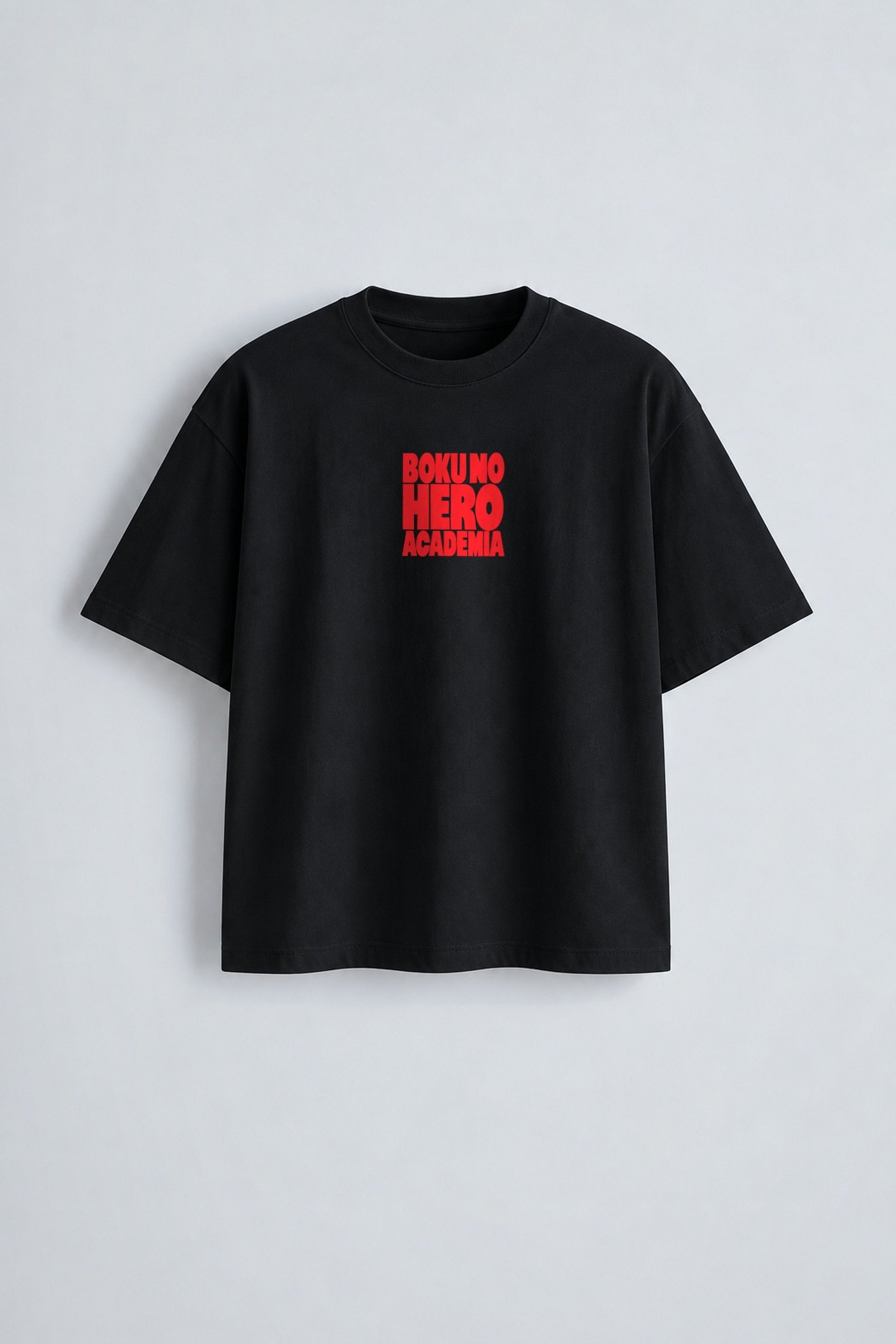 Boku No Hero Academia oversized t-shirt in black, front print