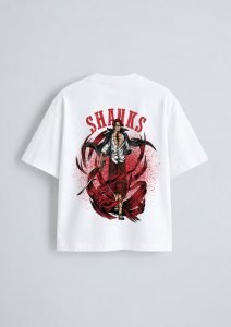 Shanks Oversized T-Shirt White - Back Shanks oversized t-shirt in white, back print