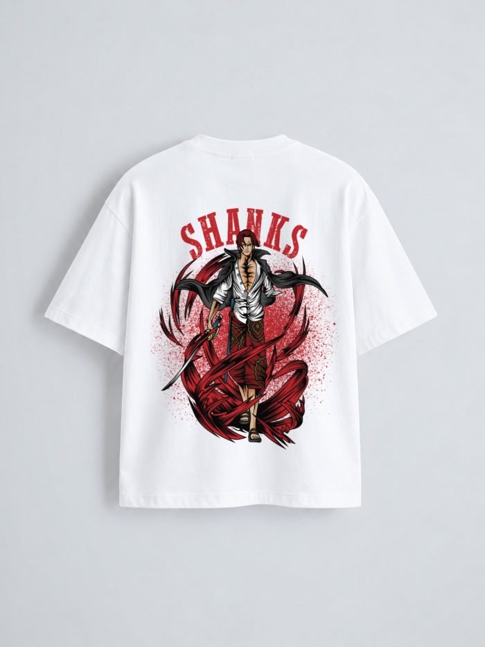 Shanks oversized t-shirt in white, back print