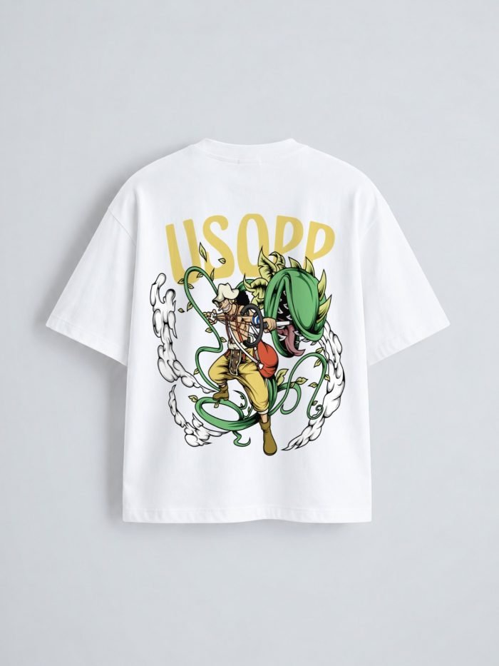 Usopp oversized t-shirt in white, back print