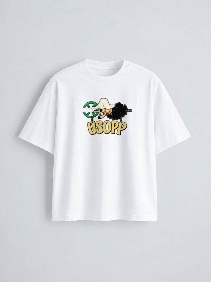 Usopp oversized t-shirt in white, front print